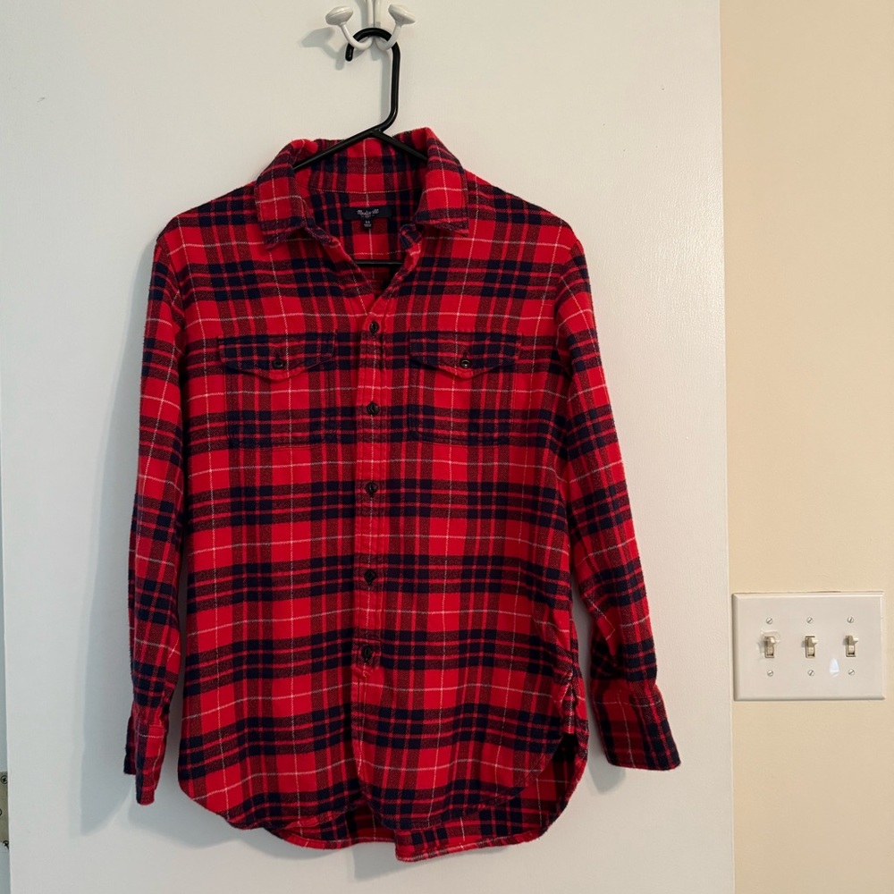 Madewell Flannel Plaid Button Down